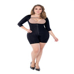 Mid-thigh bodysuit with sleeves (UpLady 6167)