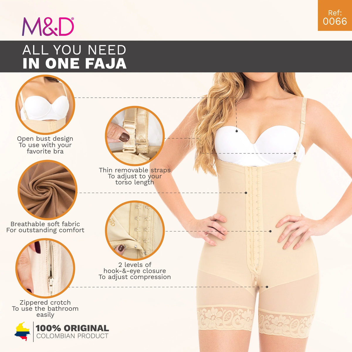 Short-Length Shaper – Shapewear (Everyday Use) | Fajas MyD MYD0066