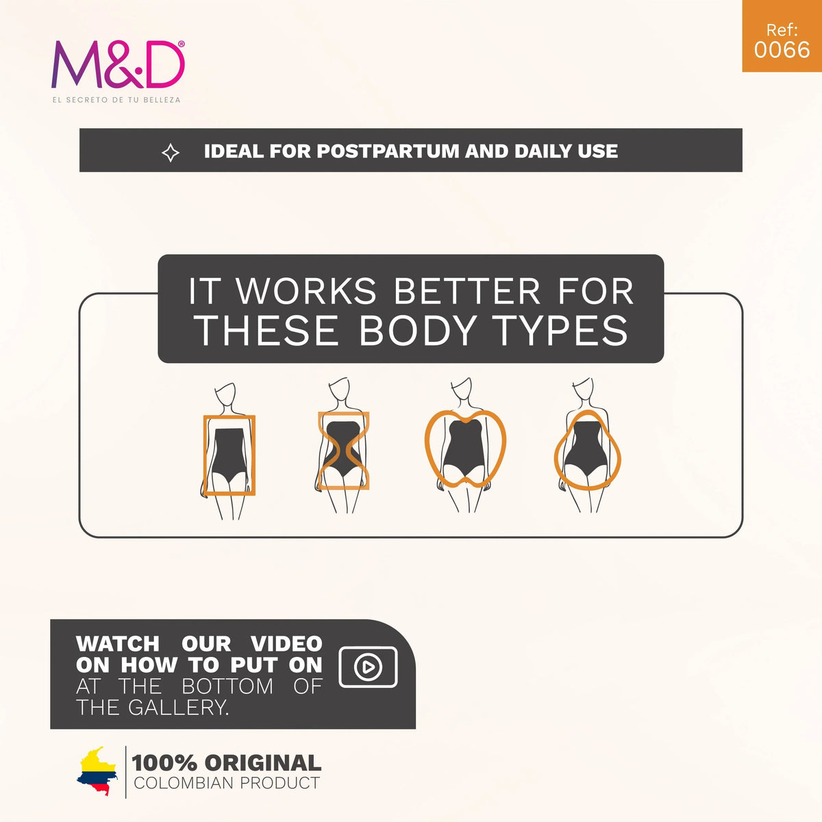 Short-Length Shaper – Shapewear (Everyday Use) | Fajas MyD MYD0066