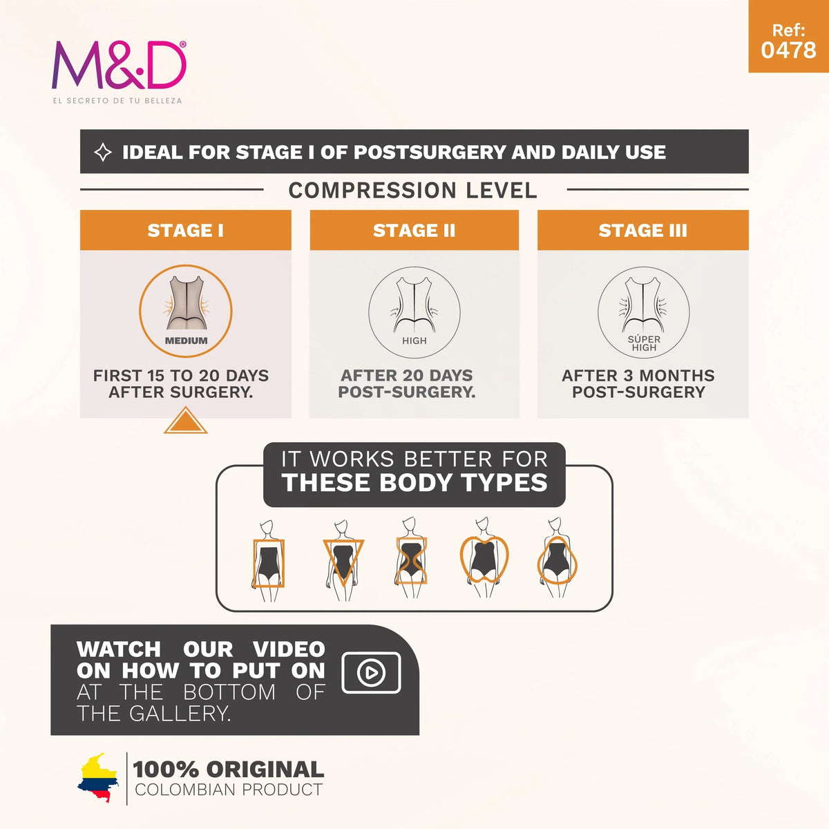 Full-Length Shaper – Postpartum Shapewear | Fajas MyD MYD0478