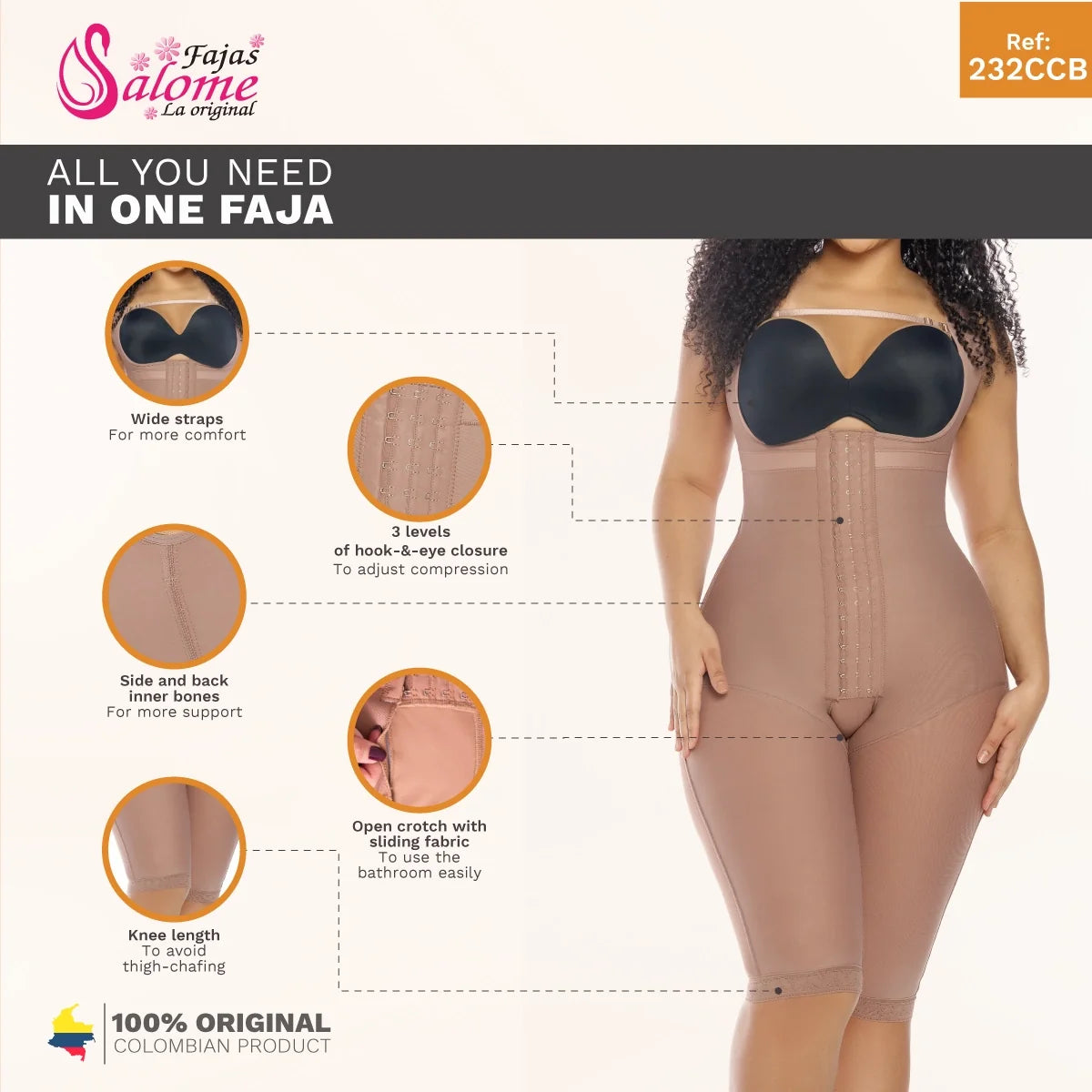 Colombian Girdle Panty | Fajas Salome 232CCB
