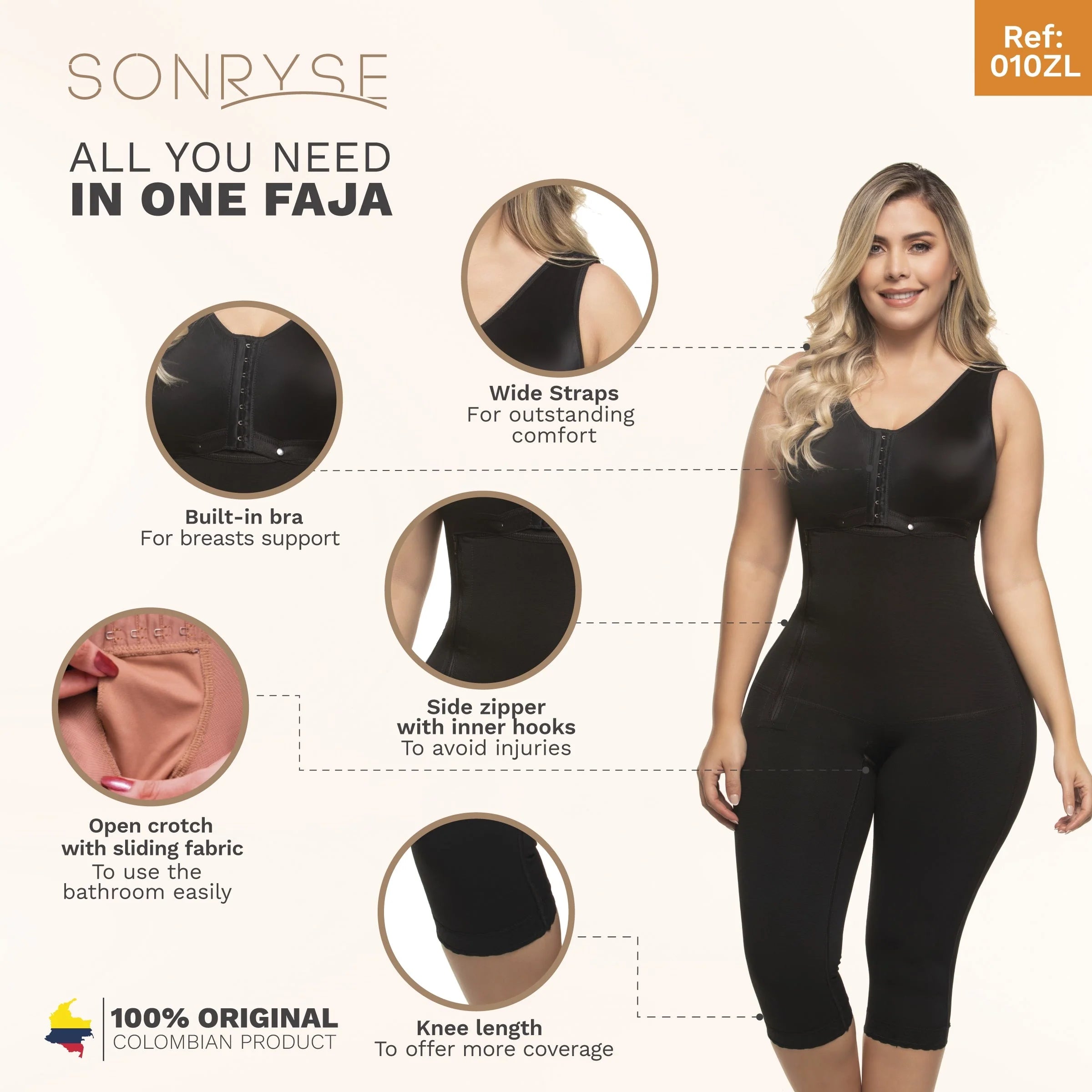Liposuction Support Post-Surgery Full Body Faja SON-010 | Sonryse