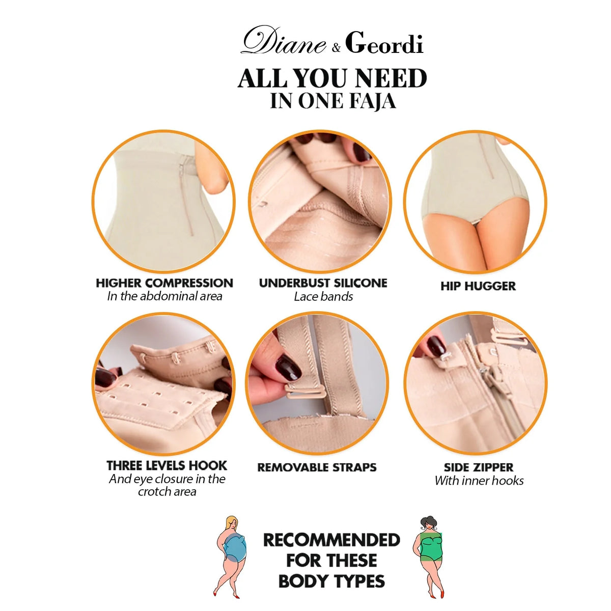 Open-Bust Body Shaper | Diane & Geordi DAG2405F