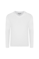 Longsleeve v neck t-shirt made of premium microfiber (4137)