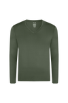 Longsleeve v neck t-shirt made of premium microfiber (4137)