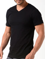 V-Neck T-Shirt Made Of Combed Cotton (2850)