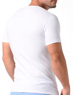 V-Neck T-Shirt Made Of Combed Cotton (4901)