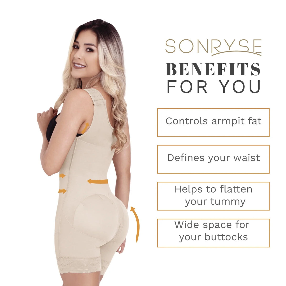 Premium Hourglass Figure Shapewear - Ideal Post-Liposuction SON 211 | Sonryse