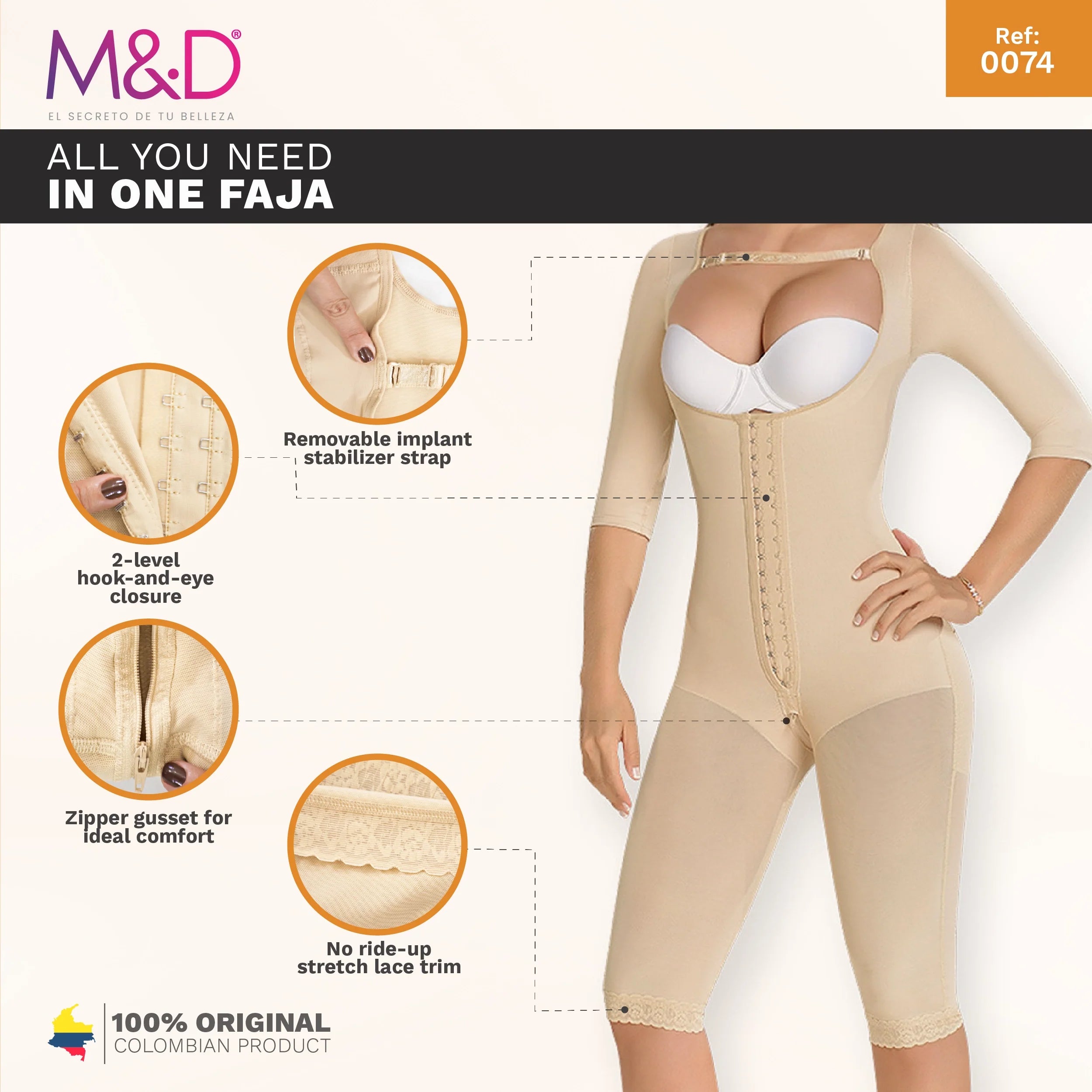 Full-Length Shaper – Daily Full-Body Bodysuits | Fajas MyD MYD0074