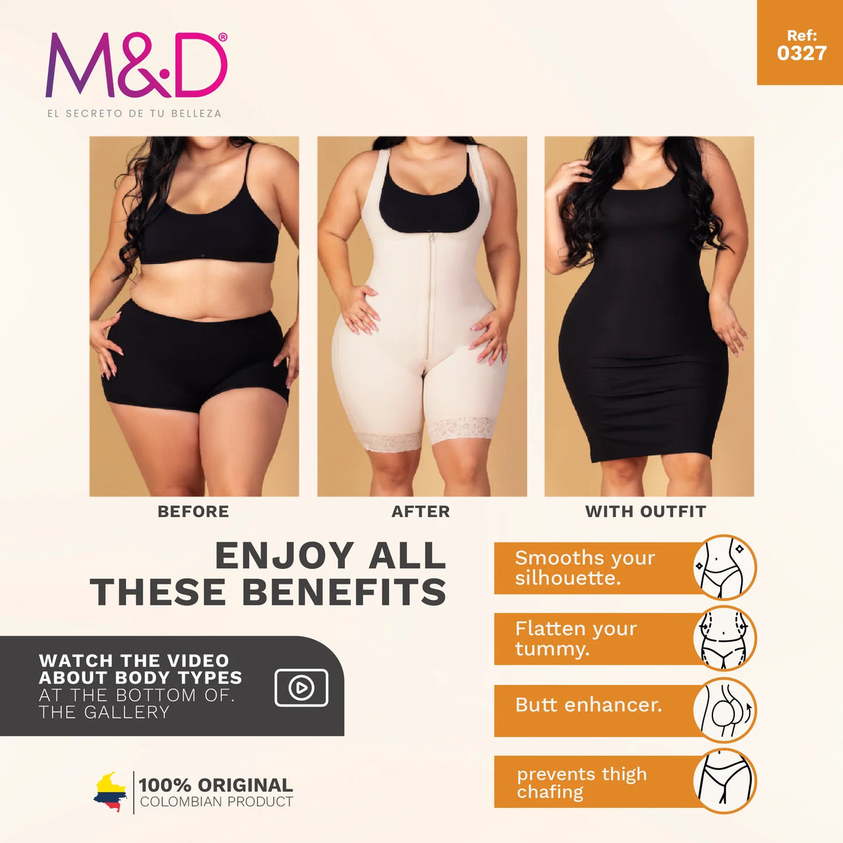Colombian Shaper – Shorts Shapewear (Everyday Use) | Fajas MyD MYD0327