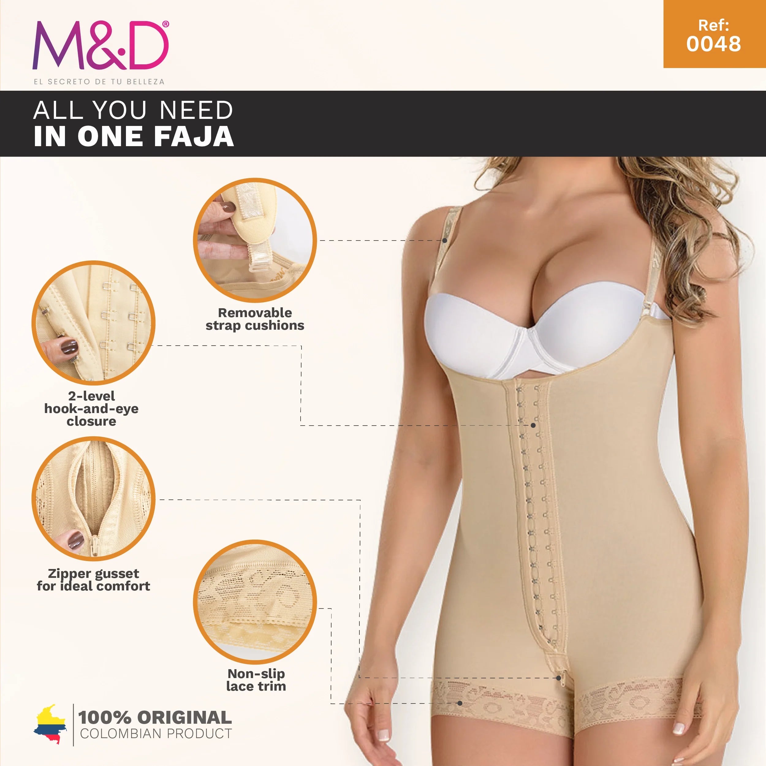 Extra-Short Shaper - Shapewear (Everyday Use) | Fajas MyD MYD0048