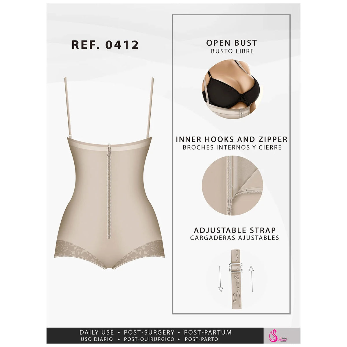 Open-Bust Body Shaper | Fajas Salome 412