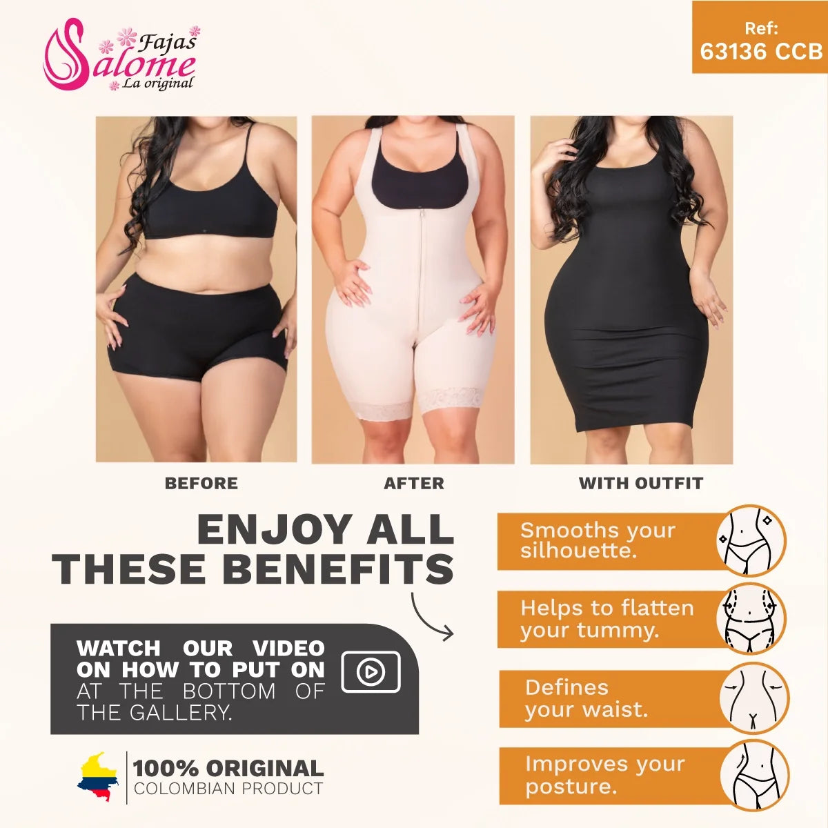 Shaping Vest – Waist Trainers | Fajas Salome 63136CCB
