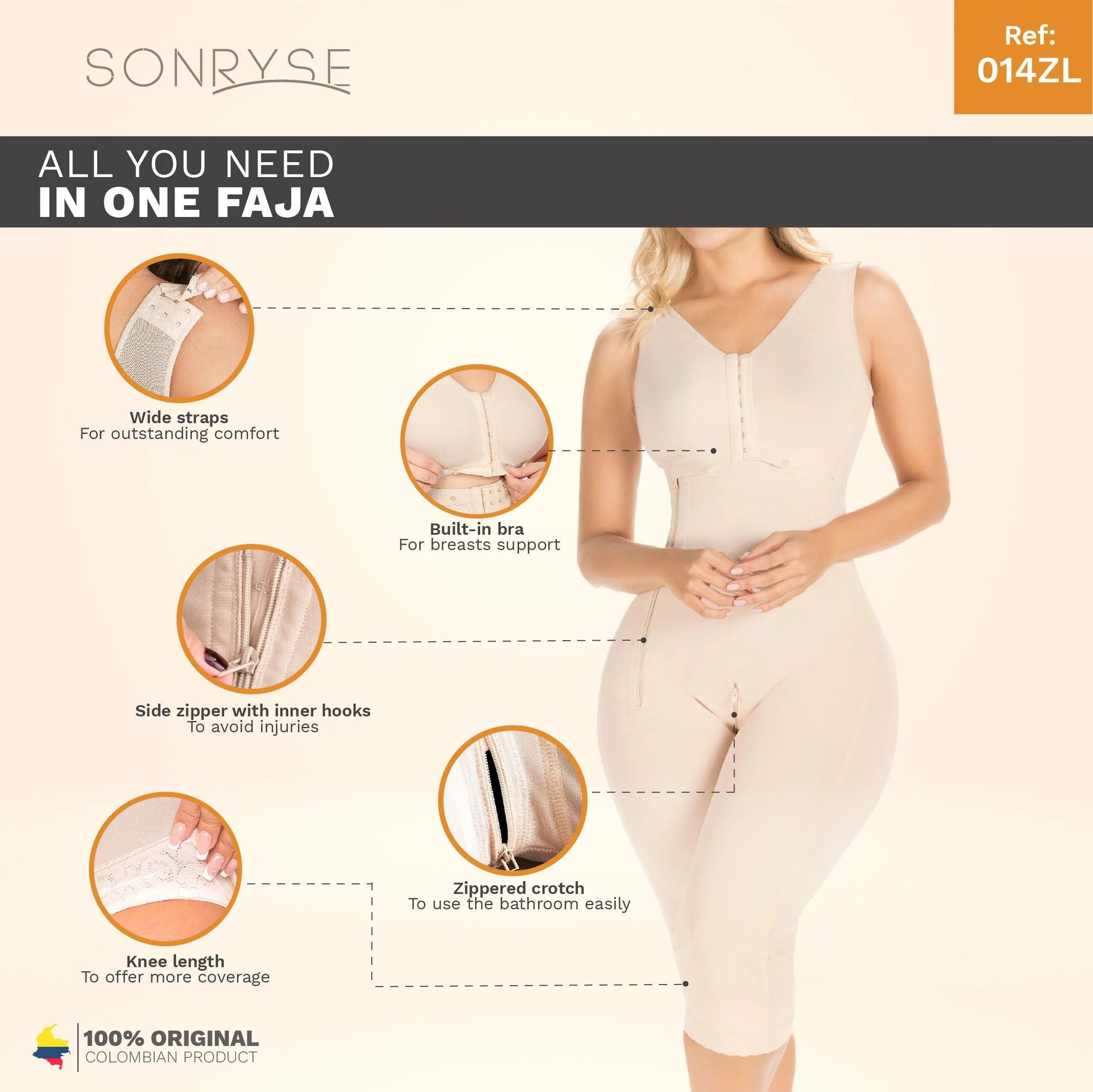 Postpartum C-Section Faja: Full Coverage & Care SON-014 | Sonryse