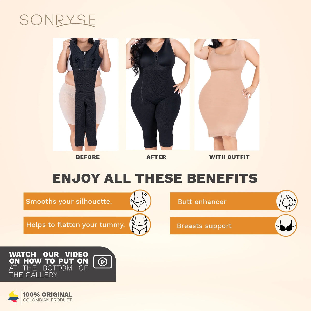 Postpartum C-Section Faja: Full Coverage & Care SON-014 | Sonryse