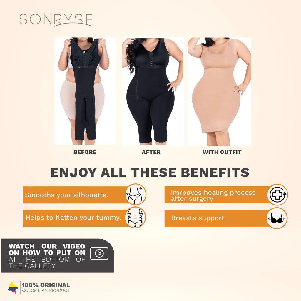 Post Surgery Liposuction Faja Partially removable built-in bra Medium compression | Stage 2 | Sonryse