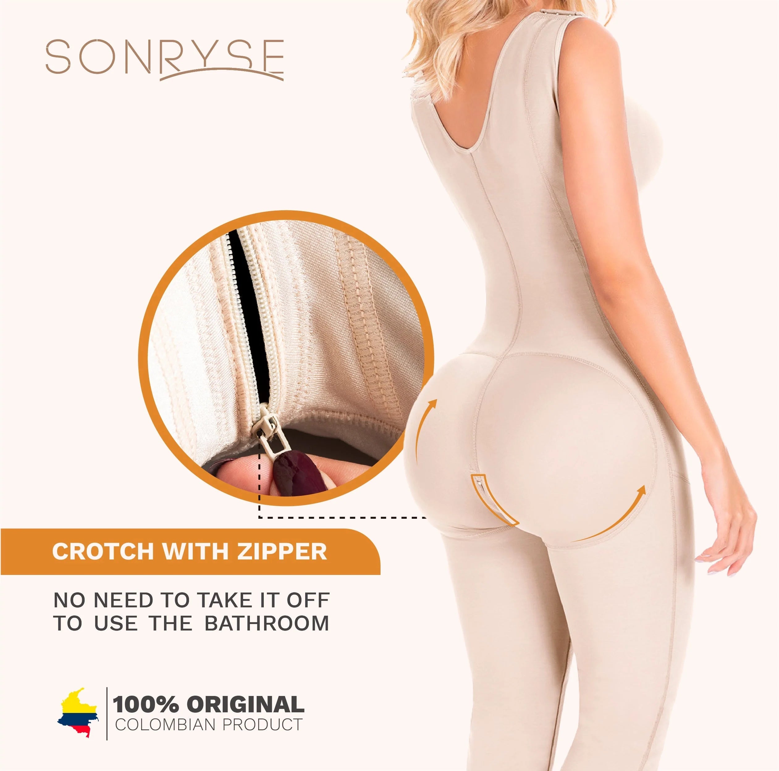 Post Surgery Liposuction Faja Partially removable built-in bra Medium compression | Stage 2 | Sonryse