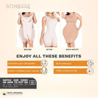 Postpartum Natural Birth Faja partially removable built-in bra Zippered crotch | Stage 2 | Sonryse