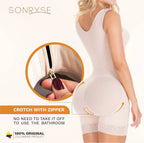 Postpartum Natural Birth Faja partially removable built-in bra Zippered crotch | Stage 2 | Sonryse