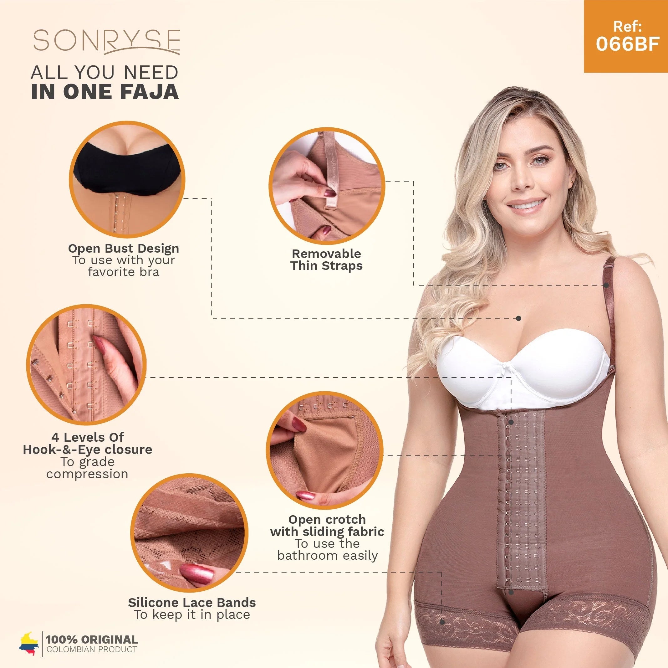 Post Surgery BBL Shapewear for a Natural and Effective Lift -SON-066 | Stage 2 | Sonryse