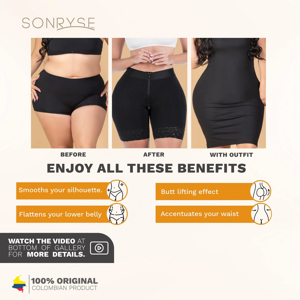 Seamless Daily Use Shapewear Shorts with Zipper SON-070 | Sonryse