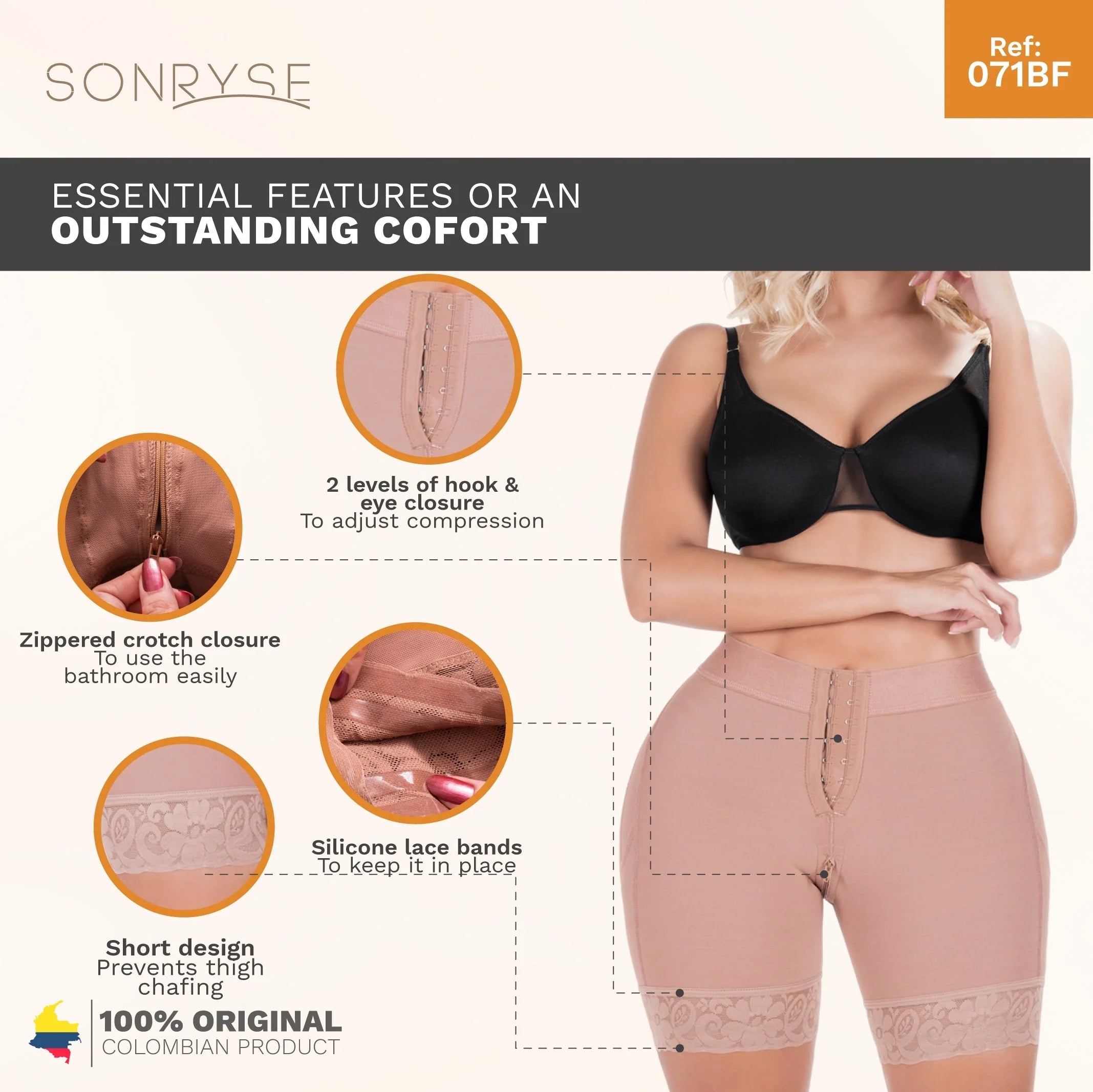 Daily Use High-Waisted Shapewear Shorts SON-071 | Sonryse