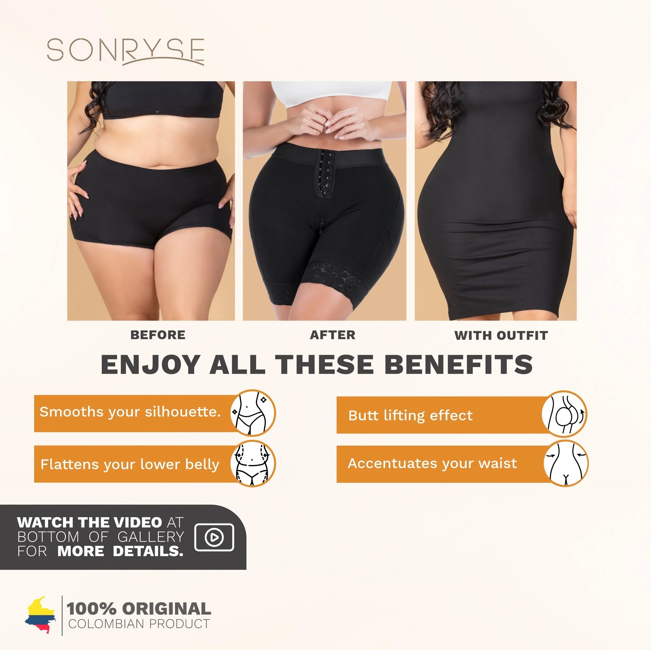 Daily Use High-Waisted Shapewear Shorts SON-071 | Sonryse