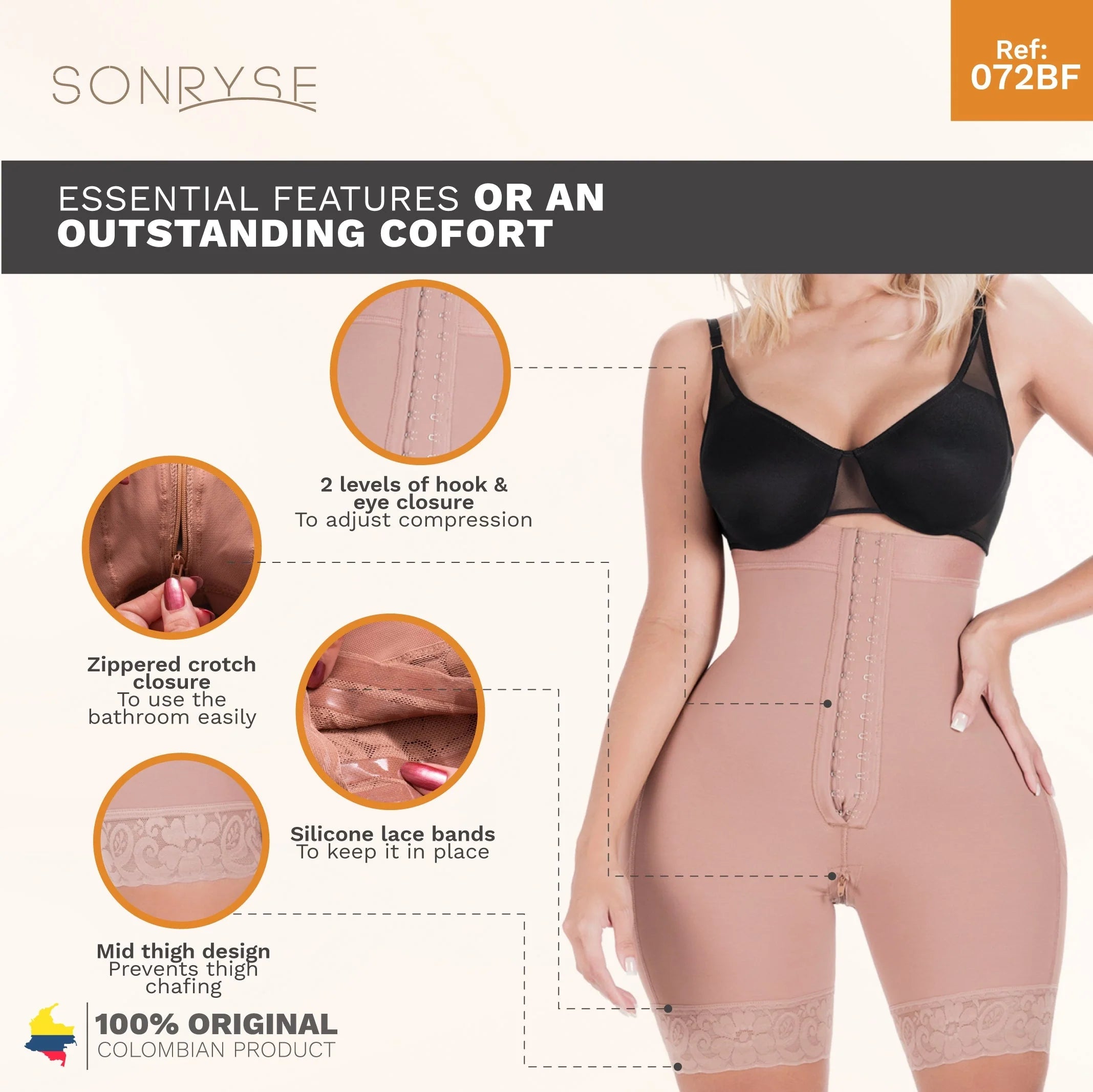Daily Use 2-Level Adjustable Shapewear Shorts SON-072 | Sonryse