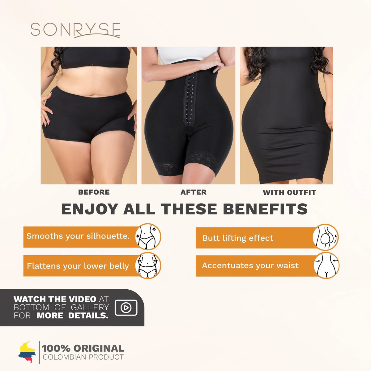 Daily Use 2-Level Adjustable Shapewear Shorts SON-072 | Sonryse