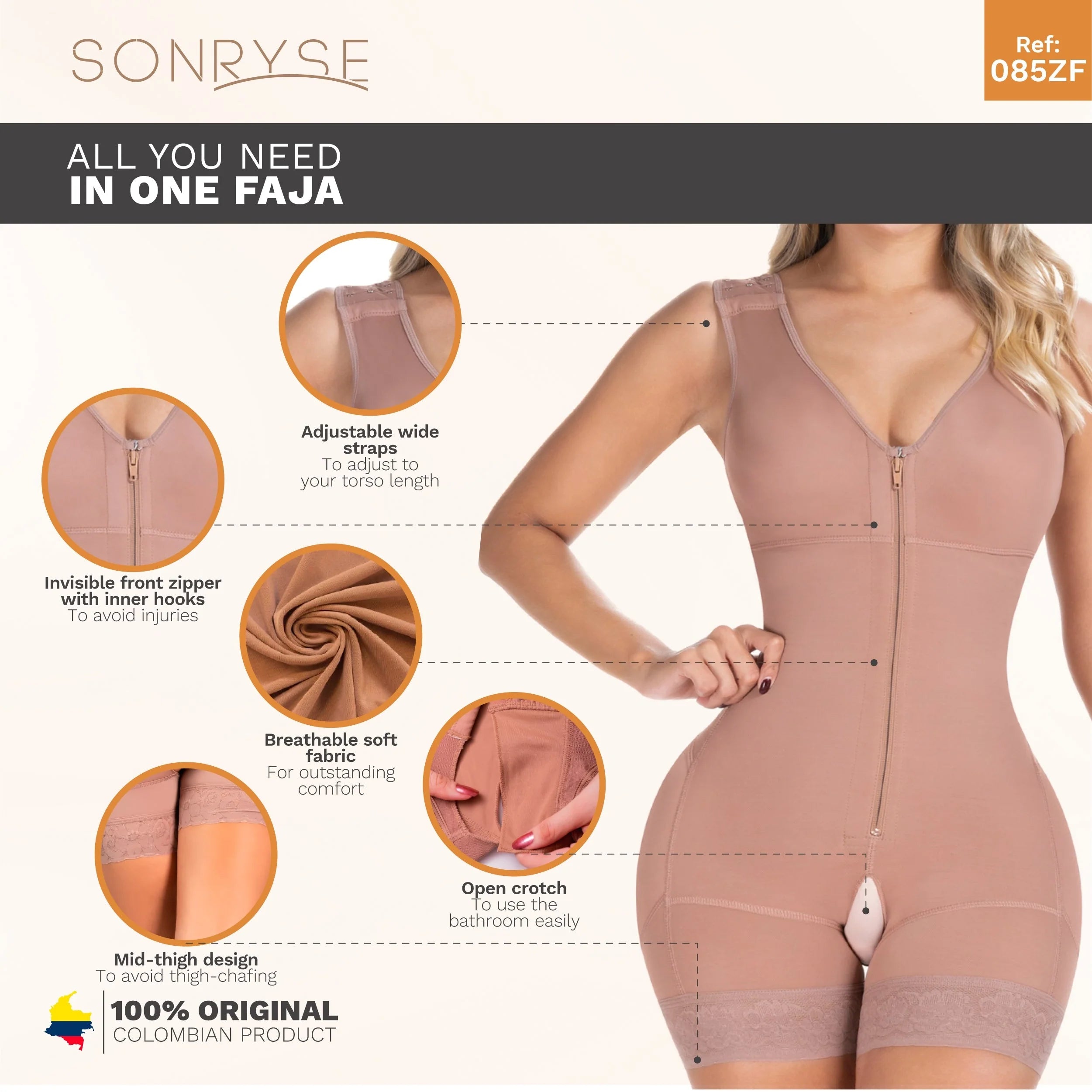Postpartum Natural-Birth Faja: Support & Elegance SON-085 | Sonryse