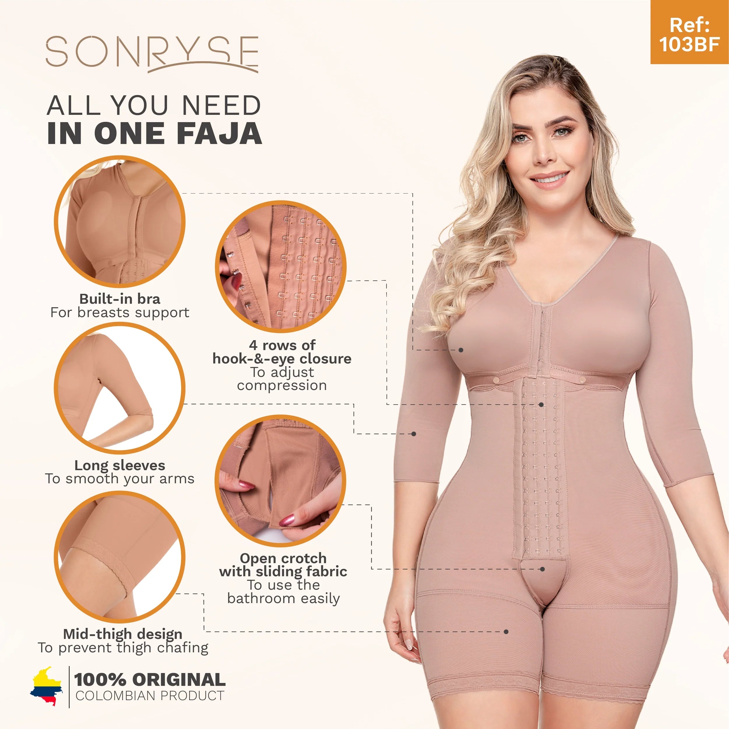 Post Surgery BBL Faja - Elegance in Recovery SON-103 | Stage 2 | Sonryse
