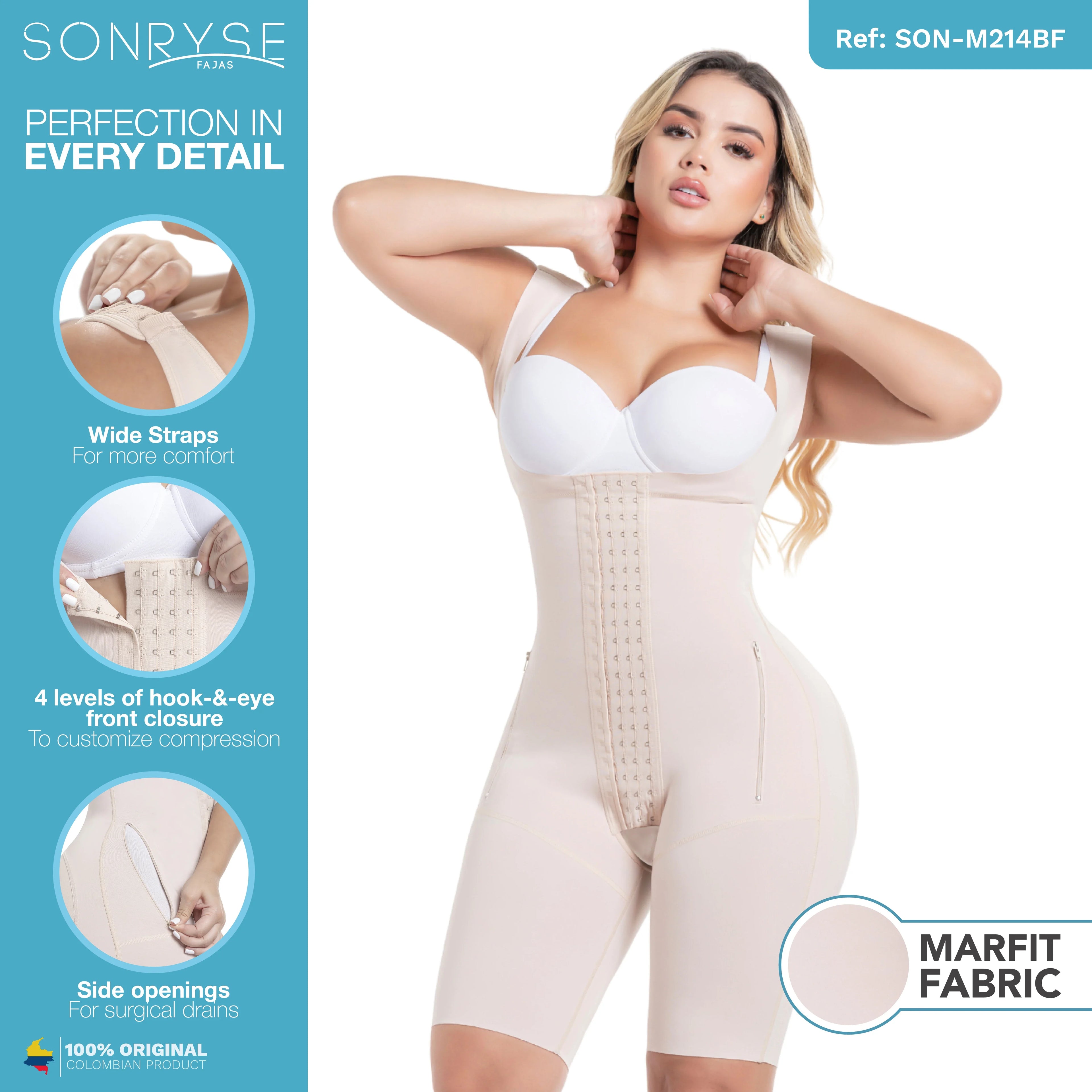 Post Surgery Compression Garment Stage 1 BBL Colombian Fajas Sonryse 214BF