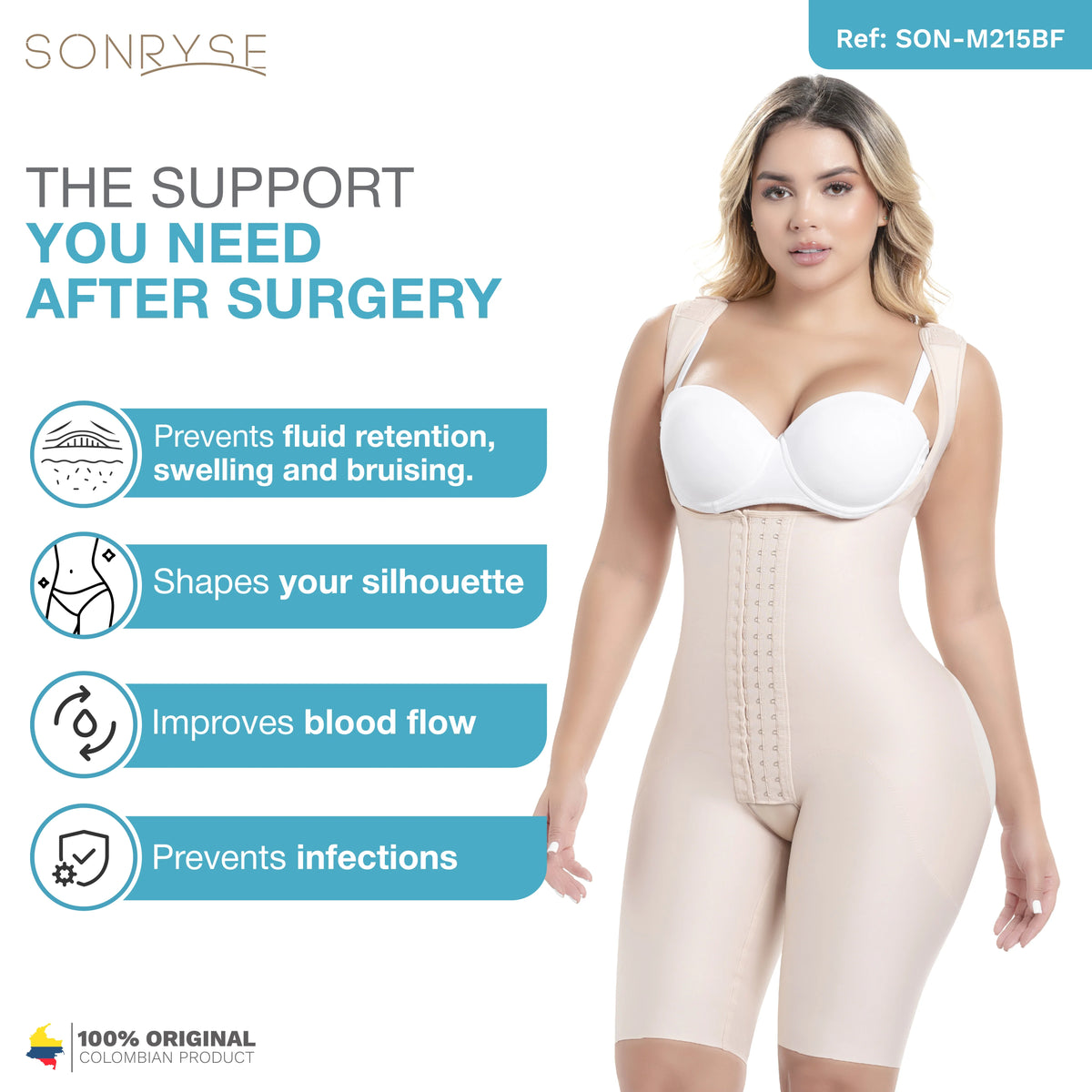 Post Surgery BBL Lipo 360 Stage 1 Colombian Fajas Sonryse M215BF