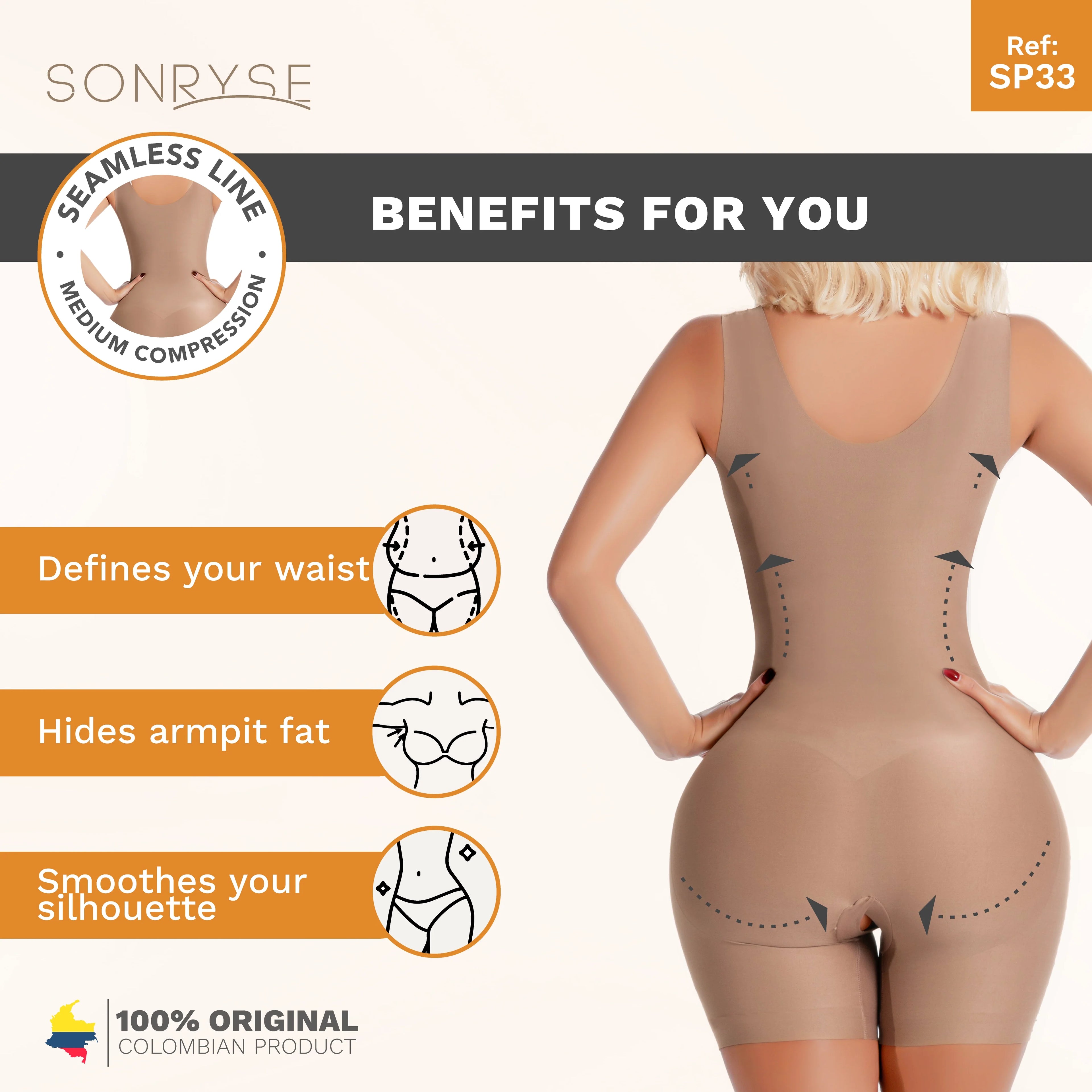 Postpartum Natural-Birth Faja: Seamless Comfort SON-SP33NC | Sonryse