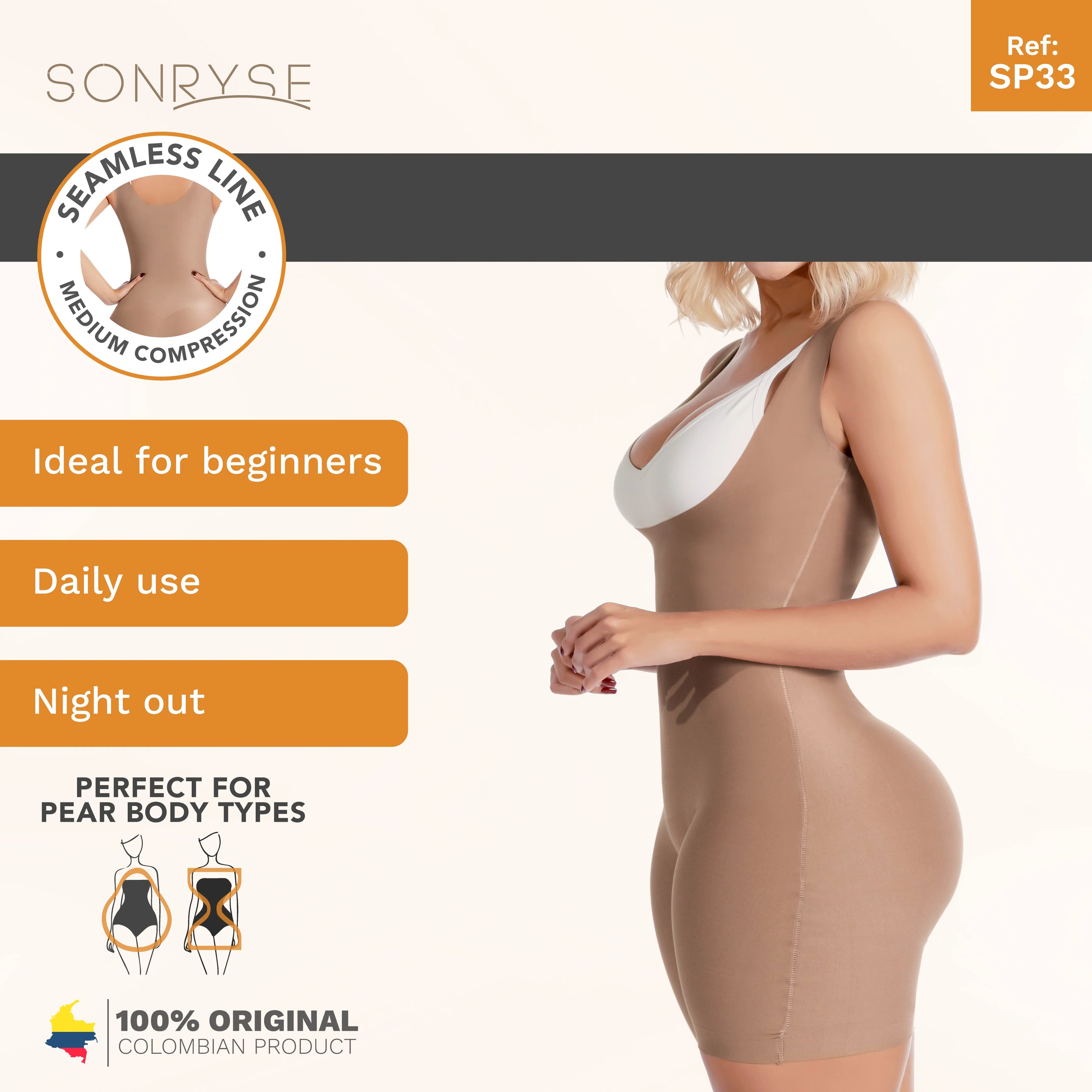 Postpartum Natural-Birth Faja: Seamless Comfort SON-SP33NC | Sonryse