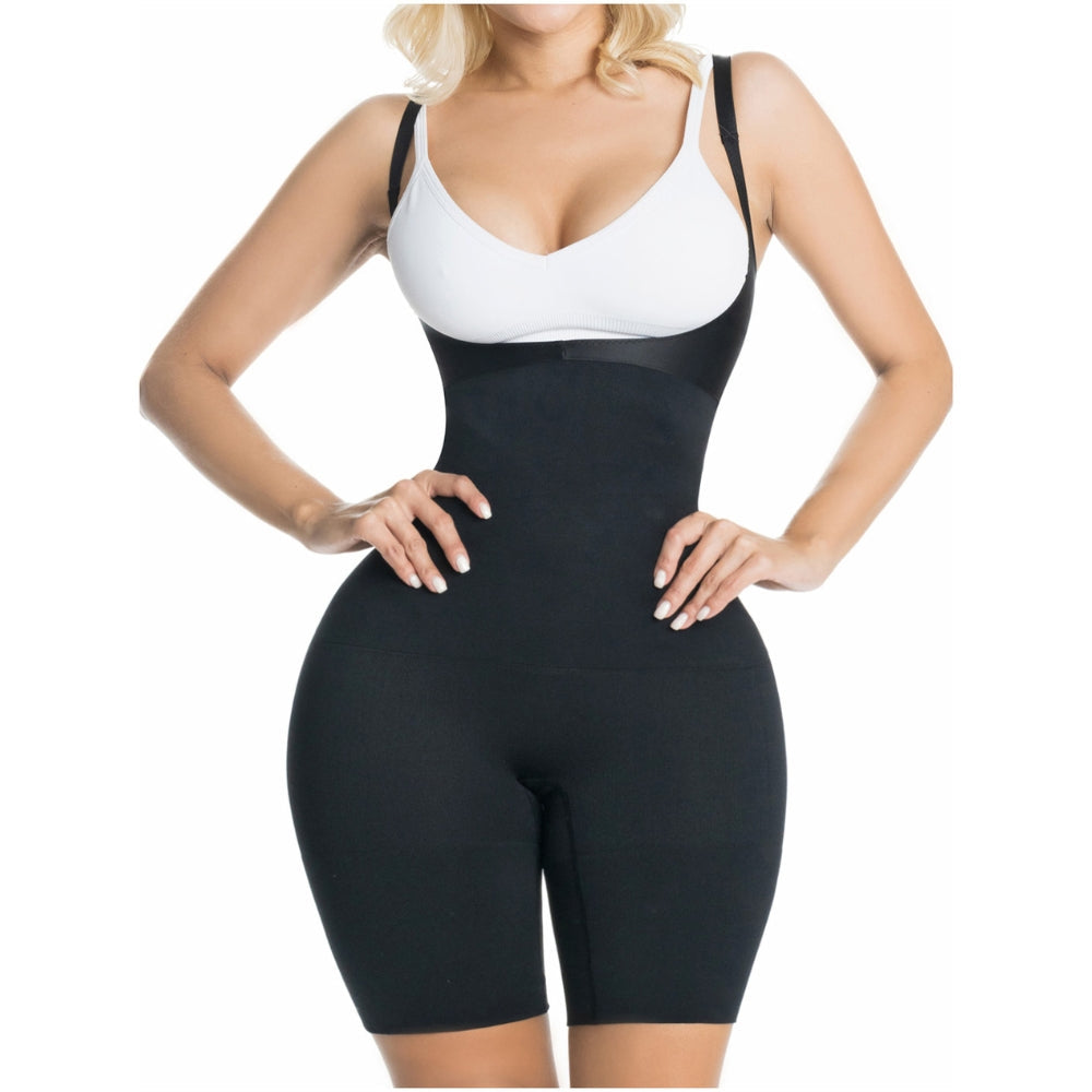 Tummy Control Open Bust Shapewear For Women Seamless Pull Up High Back Bodysuit | Sonryse
